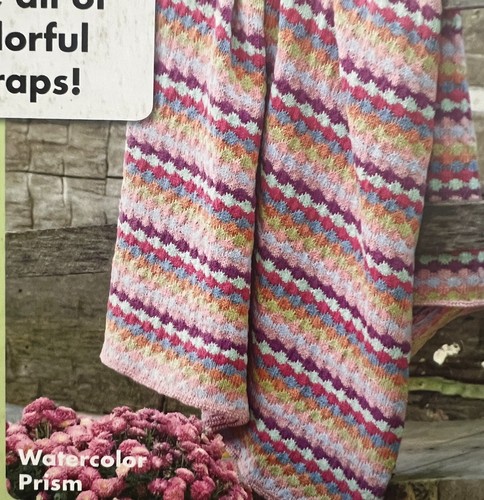 Knit Afghans of Many Colors Knitting Patterns Book Ripples Prism Woven Stripe ++ - Picture 14 of 15