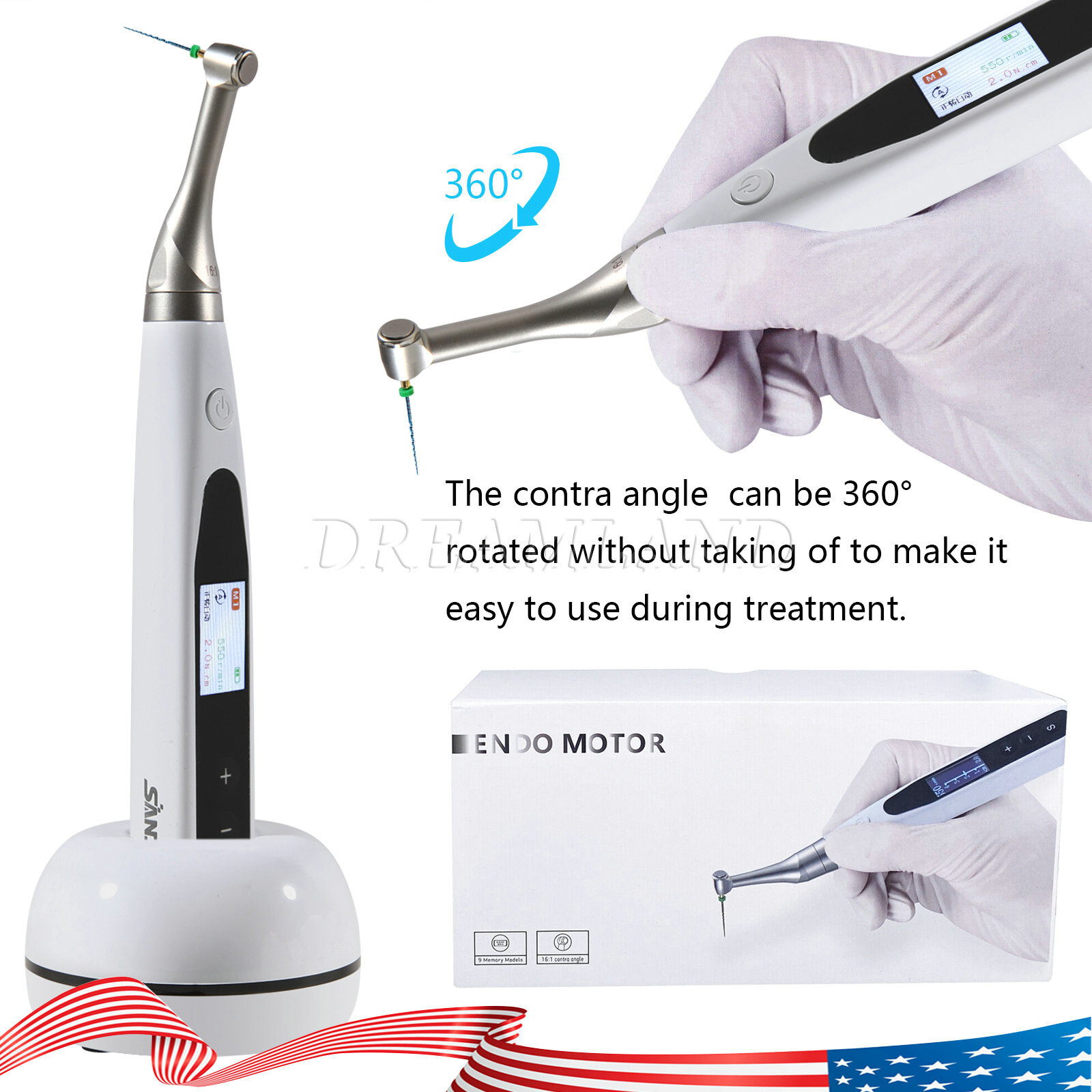 Dental Reciprocating Endo Motor 161 Root Canal One Piece Body 360