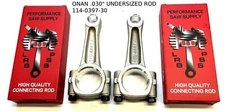 TWO .030" UNDERSIZED CONNECTING RODS FIT ONAN P218, P220 B48 BG48 # 114-0397-30