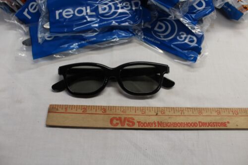 *NEW SEALED* 50 Pack - REAL D PASSIVE 3D Glasses - Black - Picture 2 of 4