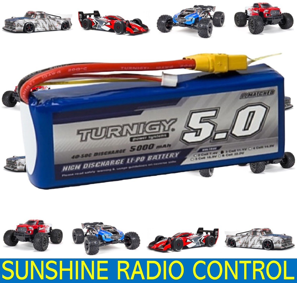 40 50 c lipo Arrma Typhon Limitless Batteries Turnigy 5000mAh 3S 40-50C Lipo Battery  Pack New