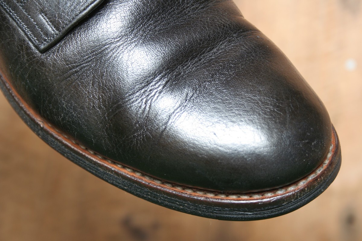 HIROKAWA Scotch Grain Black Leather Bench Made Oxfords JPN HIROKAWA Scotch Grain Black Leather Bench Made Oxfords JPN
