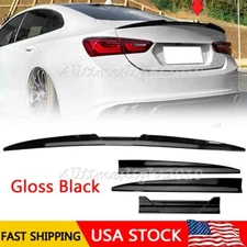 For Chevrolet Malibu 2005-2023 Adjust Gloss Black Rear Trunk Spoiler Wing Lip