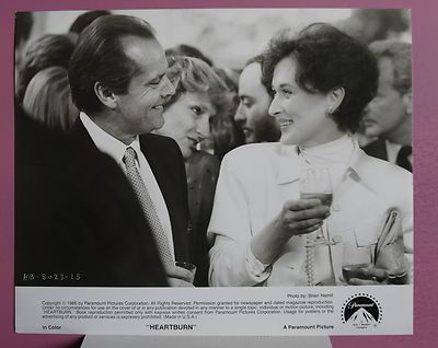 X217 US Pressefoto - Meryl Streep / Jack Nicholson - Sodbrennen (1986) #7