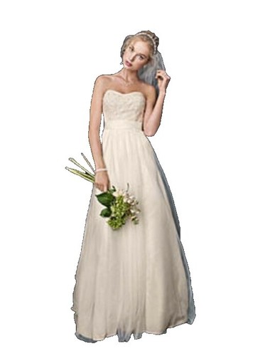 David's Bridal Ivory Wedding Dress Size New Still In Box with