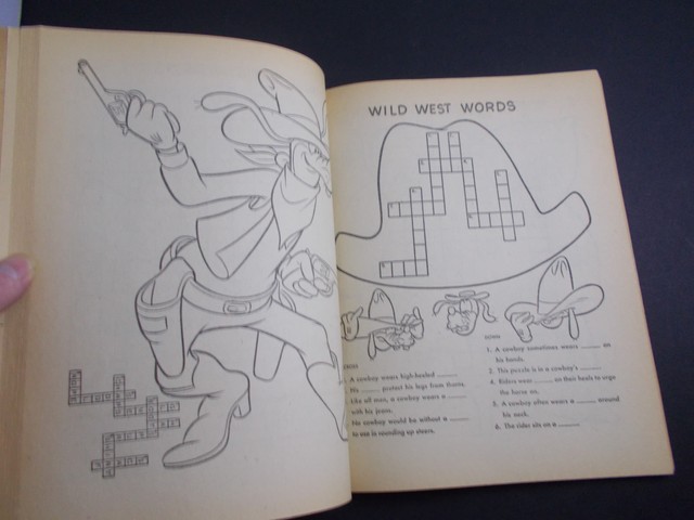  CROSSWORD PUZZLE BOOK MICKEY MOUSE DUMBO DONALD DUCK 1959 Walt Disney 