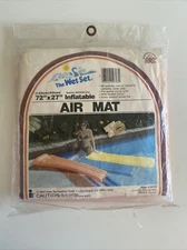 NEW SEALED NOS 1984 The Wet Set Air Mat Inflatable Pool Float 72" 27" # 59703