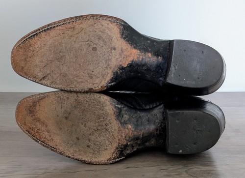 Botas de Vaquero del Oeste Justin Piel de Lagarto Cuero Suave Para Hombre Talla 91/2D Estilo 8392 - Imagen 9 de 9