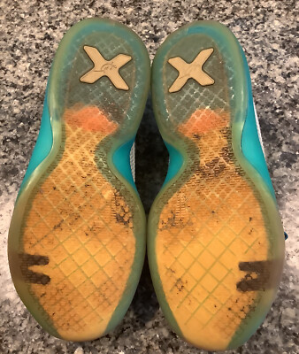 Nike Kobe X 10 GS White Blue Lagoon Total Orange Key Lime