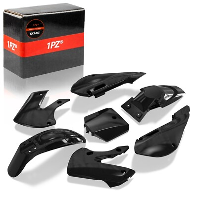 #ad Black Body Fender Plastic Fairing Kit For Kawasaki KLX110 KX65 Suzuki DRZ110 $59.99