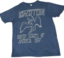 Led Zeppelin United States of America 1977, Blue 707 Fantasy Activewear Tee sz L
