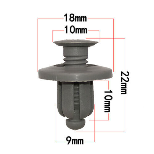Fasteners And Clips 100-Pack Bumper & Fender Clips – 6/7/8/9mm Auto Push Pins | Mixed Sizes | POM Material | Car Trim Fasteners Bumpers Clips - Foto 9
