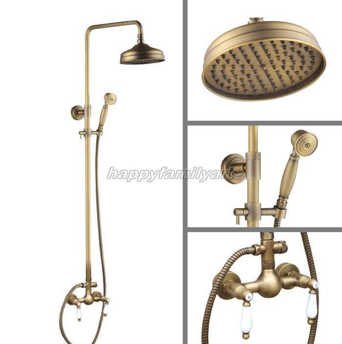 Latón antiguo baño montado en la parojo grifo de la ducha de lluvia Grifo Mezclador yan112 Latón antiguo baño montado en la parojo grifo de la ducha de lluvia Grifo Mezclador yan112