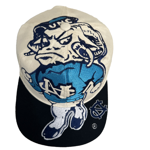 UNC Carolina del Norte Tacones Alquitranados Logo Grande Raro Personalizado Snapback Sombrero Gorra Dos Tonos - Imagen 3 de 8