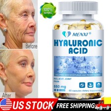Hyaluronic Acid 850mg Anti-Aging 60 Capsules with Vitamin C E