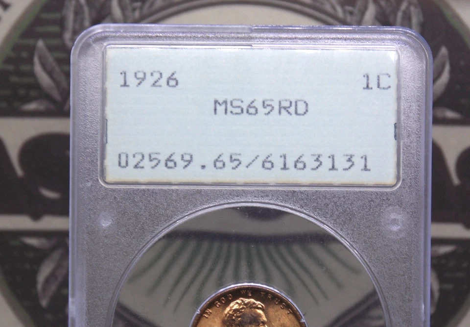 Centavo de trigo Lincoln 1926 "P" 1 c graduación profesional MS65 RD #131 **ROJO** 🔥RATTLER🔥 OGH ECC&C Foto 4 de 4