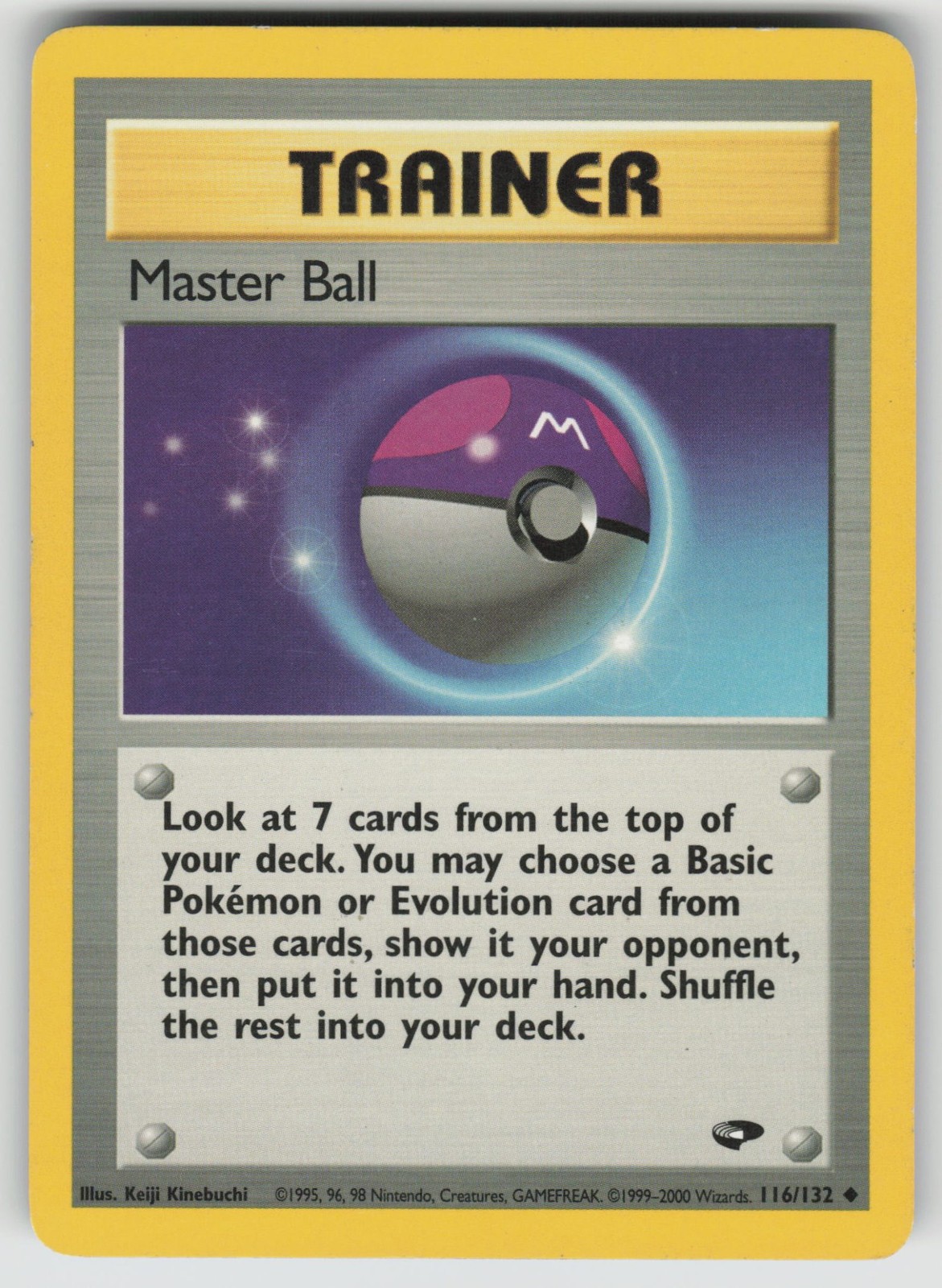 Master Ball 116/132 Gym Challenge Pokemon Unlimited HP