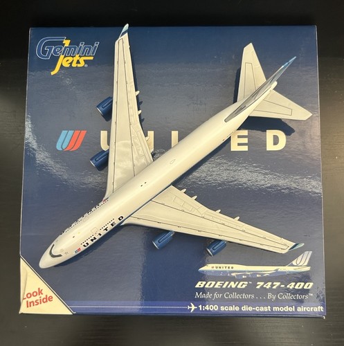 GeminiJets 1:400 United Airlines Boeing 747-400 N196UA Diecast Model GJUAL566 - Picture 2 of 4