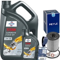 Meyle ÖLfilter+Fuchs 5W30 ÖL Passend FüR FRD Focus 3 Mondeo 4 Kuga 1+2 C-MAX