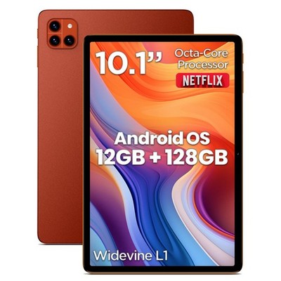 Tablet 10 Inch 12GB RAM 128GB ROM Android WiFi 6 Bluetooth Orange Callsky-Tab