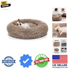 Orthopedic Dog Bed Comfortable Donut Cuddler Round Pet Beds Ultra Soft Washab...