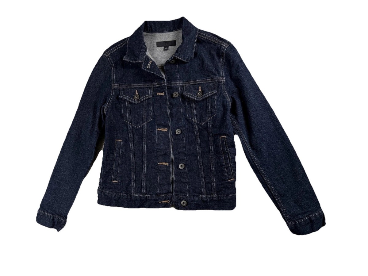 Uniqlo Jacket Womens Small Blue Denim Trucker Jean Button Front