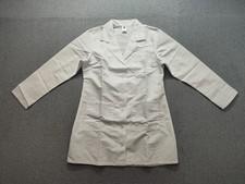 Medline Women Medical Lab Coat M White Doctor Long Sleeve Button Front Collared