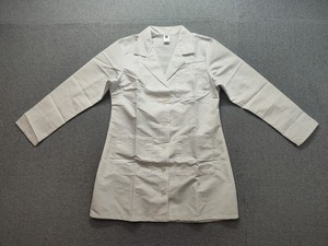 Medline Women Medical Lab Coat M White Doctor Long Sleeve Button Front Collared