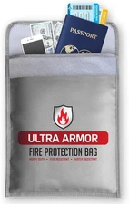 Fireproof Document Bag by EcoGear FX  Durable  Fire Resistant Water Resistant