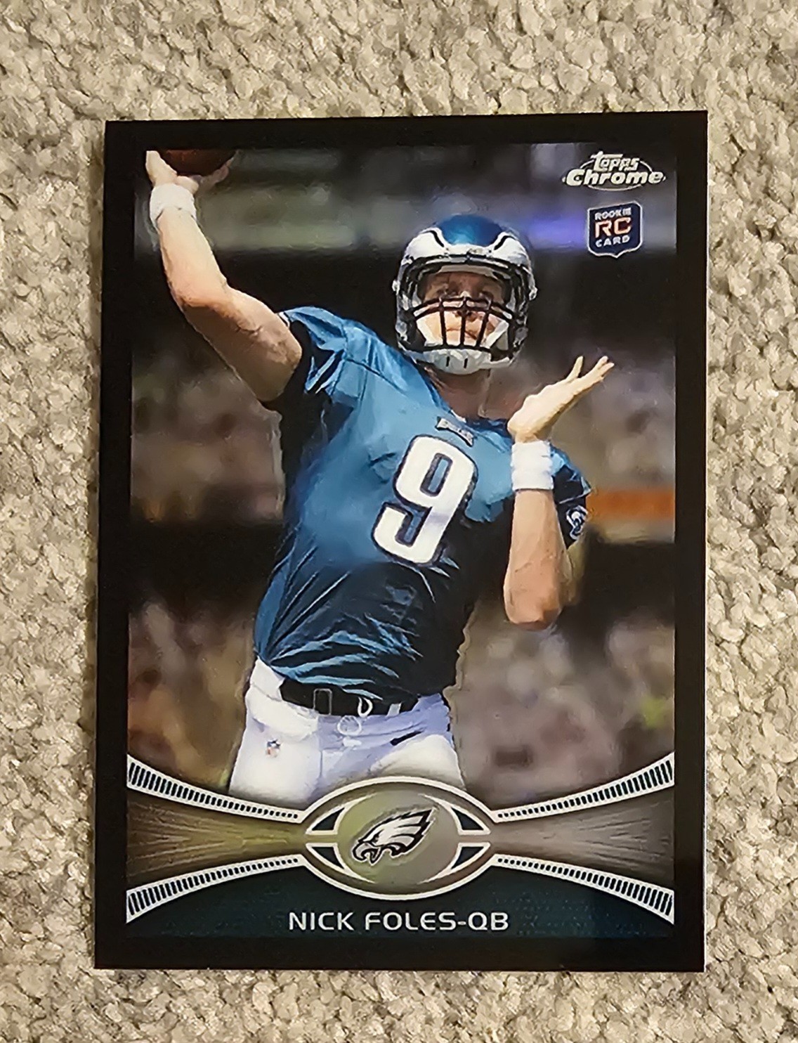 2012 NICK FOLES TOPPS CHROME BLACK REFRACTOR #153 EAGLES 271/299