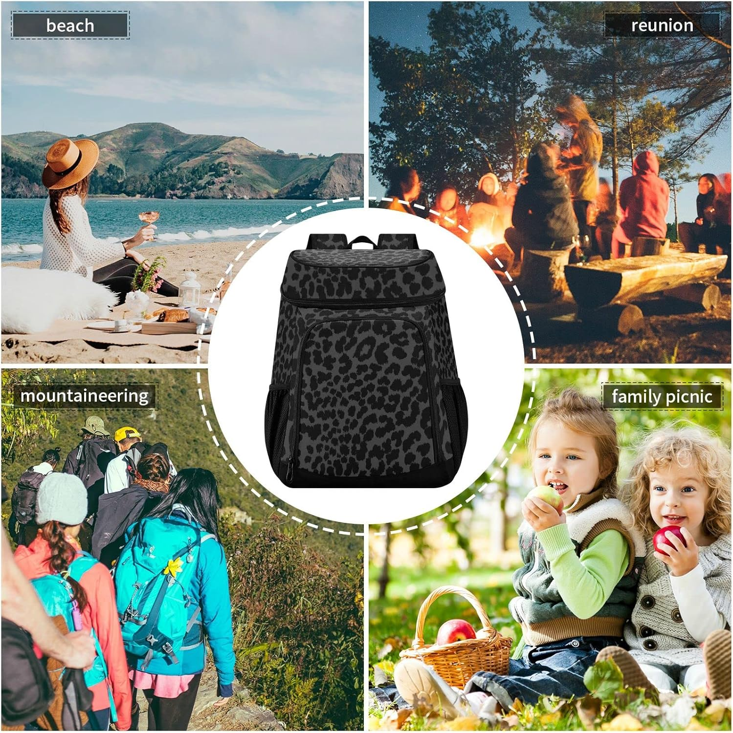 Insulated Waterproof Backpack Cooler for Hiking Camping Beach Leak Proof-image