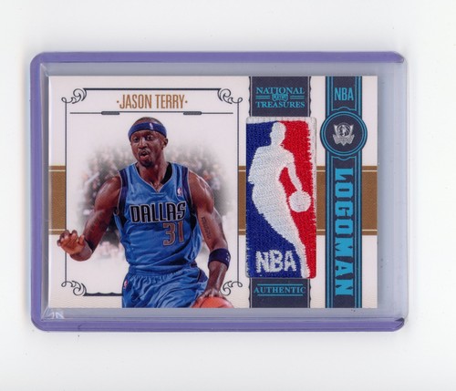 2010-11 Panini National Treasures Jason Terry GU Logoman Patch 1/1 Mavericks