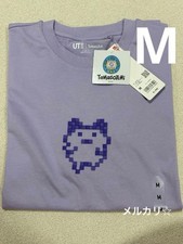 UNIQLO Tamagotchi UT Oversized Fit Embroidered Shirt, Purple, Size M
