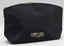 Carolina Herrera Good Girl Cosmetic Bag Toiletry Travel Makeup Pouch Black Gold