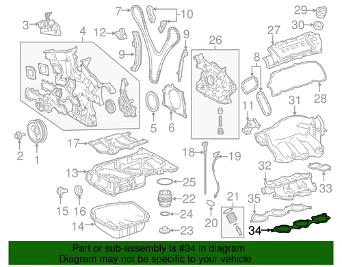 Genuine Toyota Engine Intake Manifold Gasket 17177-0P021 - Picture 2 of 2