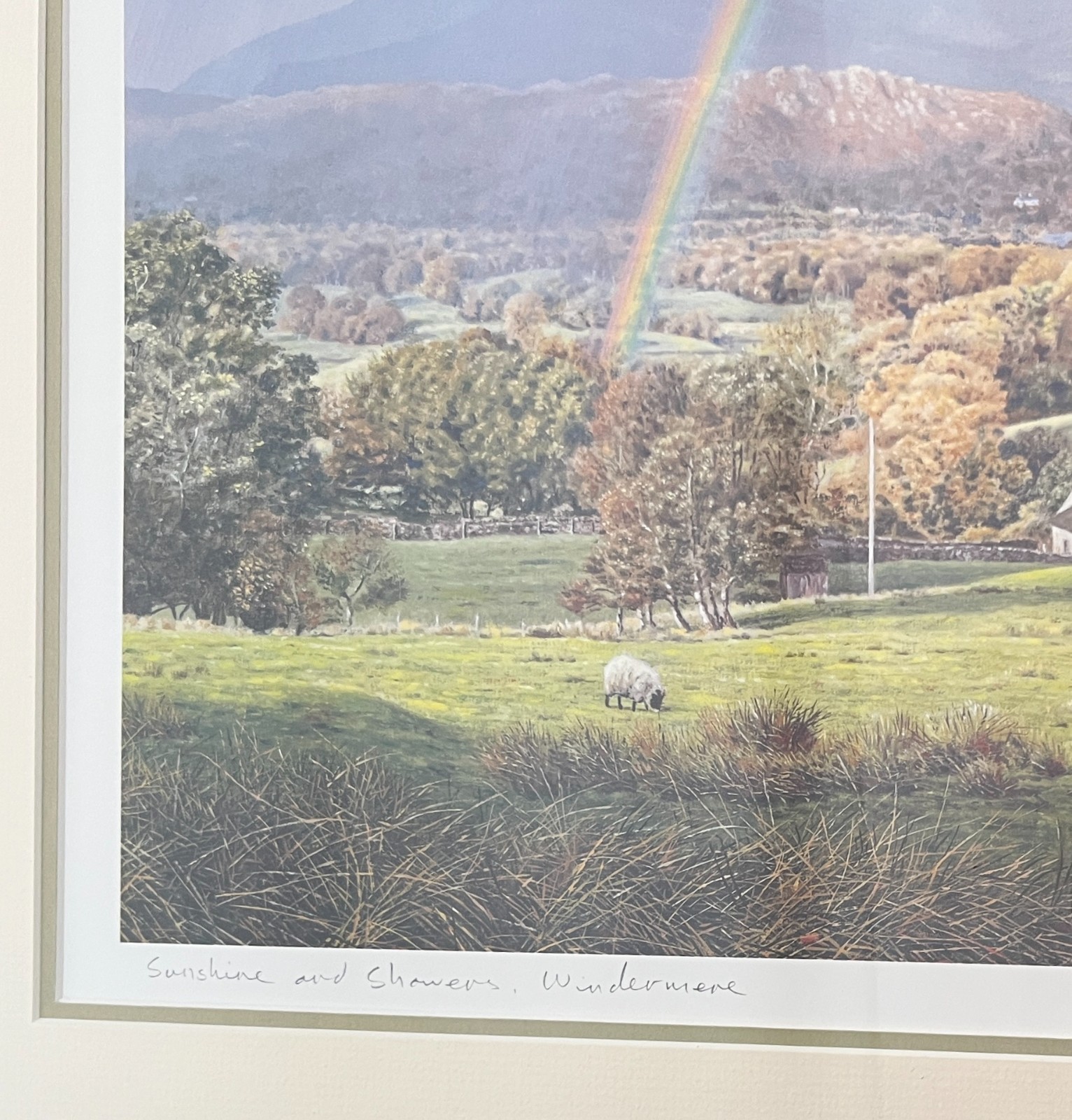 Keith Melling Sunshine and Showers Windermere Signed Framed Print 77cm image 5