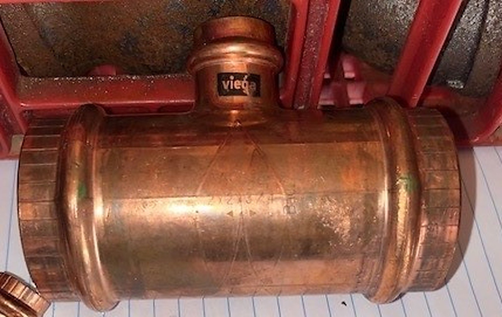 Viega ProPress 2" x 2" x 3/4" Copper Reducing Tee Press Fitting