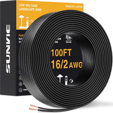 100FT 16/2 Low Voltage Landscape Wire, 16 Gauge Low Voltage Stranded Copper Wire