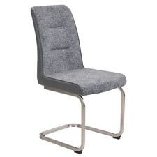 Schwinger - grau - Webstoff - Metall Esszimmerstuhl Freischwinger