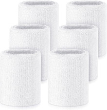 6 Pcs 4 Inch Wrist Sweatbands Tennis  Gymnastics Wristbands for Grips  Sport C