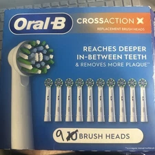 Oral-B CrossAction Replacement Brush Heads with Bacterial Protection (9-Count)