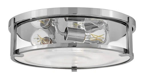 Hinkley Lighting 3243 Lowell 3 Light 16"W Flush Mount Drum - Bronze - Picture 4 of 12