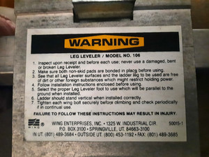 Wing Enterprises Model 106 Leg Leveler