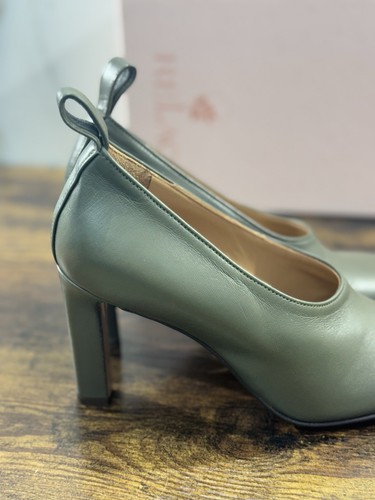 Zapato De Mujer De Cuero Verde Lujo Hecho En Italia 41 - Imagen 5 de 8