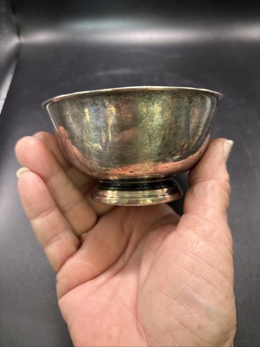 Vintage Oneida Paul Revere Reproduktion Silber Teller Fußschale 4" Silverplate - Bild 8 von 21
