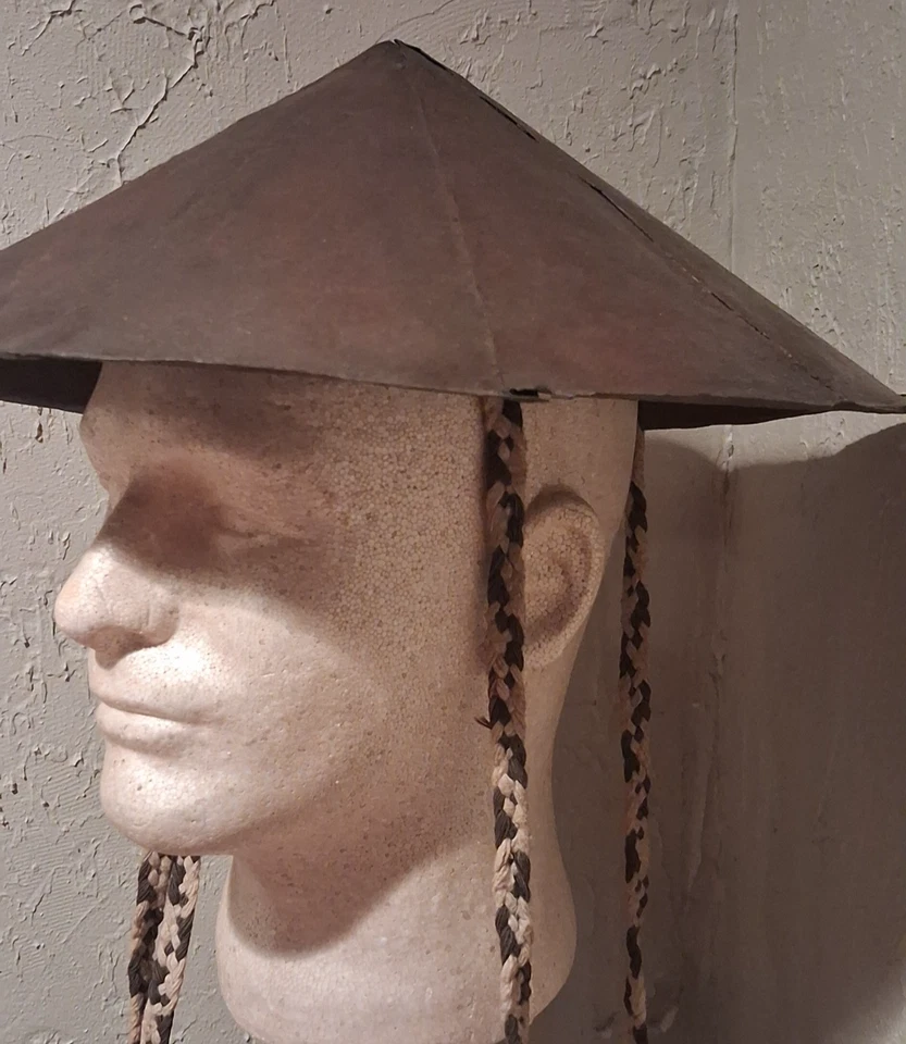 Chapéu samurai japonês Edo Period Iron Kasa Jinkasa 1500 - 1600's - Imagem 2 de 4