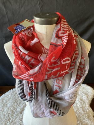 OHIO STATE Buckeyes  Infinity Scarf VERY UNIQUE FIND Super Cute NWT