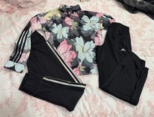 ADIDAS GIRLS 3 PIECE TRACK JACKET AND PANTS SIZE LARGE AND XL 16