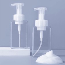 2 PCS-Foaming Soap Dispenser, Hand Refillable Transparent
