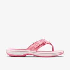 Clarks Womens Brinkley Sea Pink Ombre Flip Flop,Flat Sandals,Flip Flops